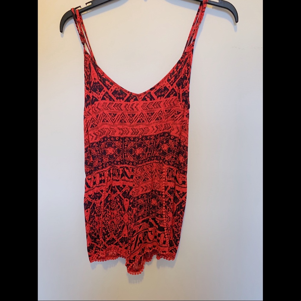 red & black tribal print romper!